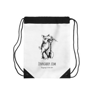 Playful Pig Drawstring Bag - Fun Gym Bag, Cute Animal Bag, Gift for Farmers, Casual Daypack, Unique Tote for Kids