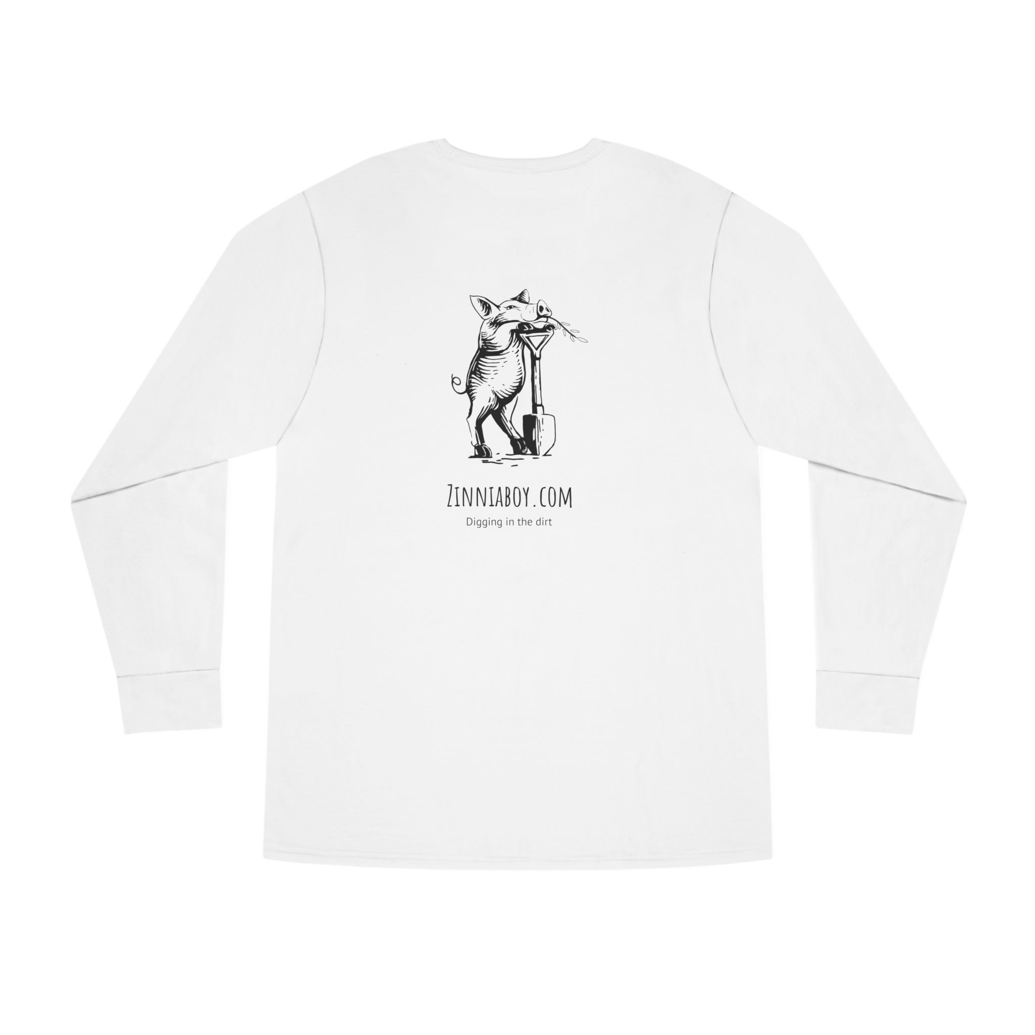 Long Sleeve Tee – Vintage Fox Illustration "Zinnaroo.com" Graphic