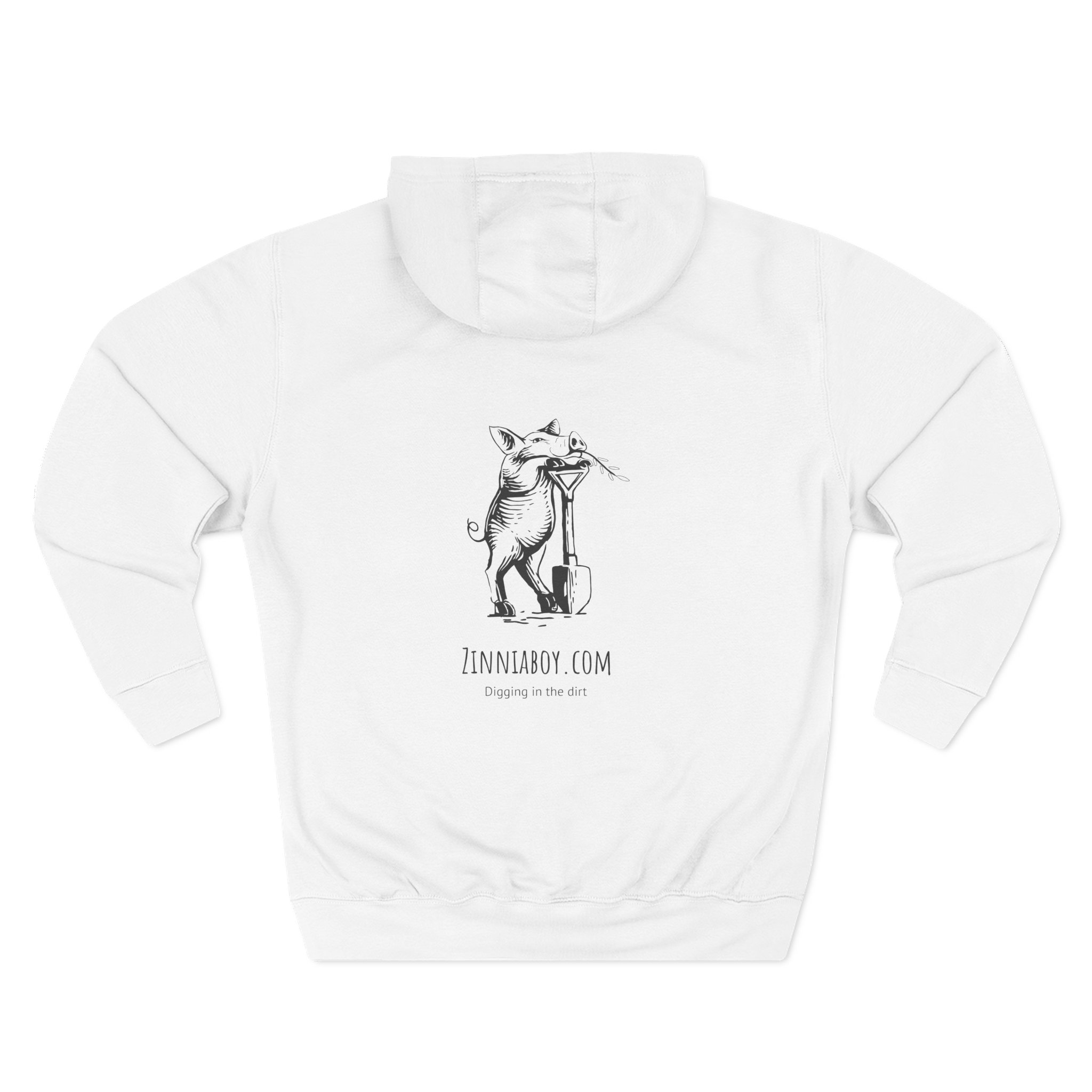 Fox on Scooter Fleece Hoodie — Cute Sketch Graphic Pullover