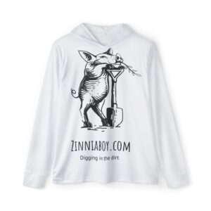 Gardener Pig Hoodie — Zinniaboy.com “Digging in the Dirt” Sports Warmup Hoodie