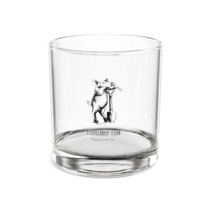 10oz Whiskey Rocks Glass — Engraved Bear Logo, Classic Old-Fashioned Tumbler