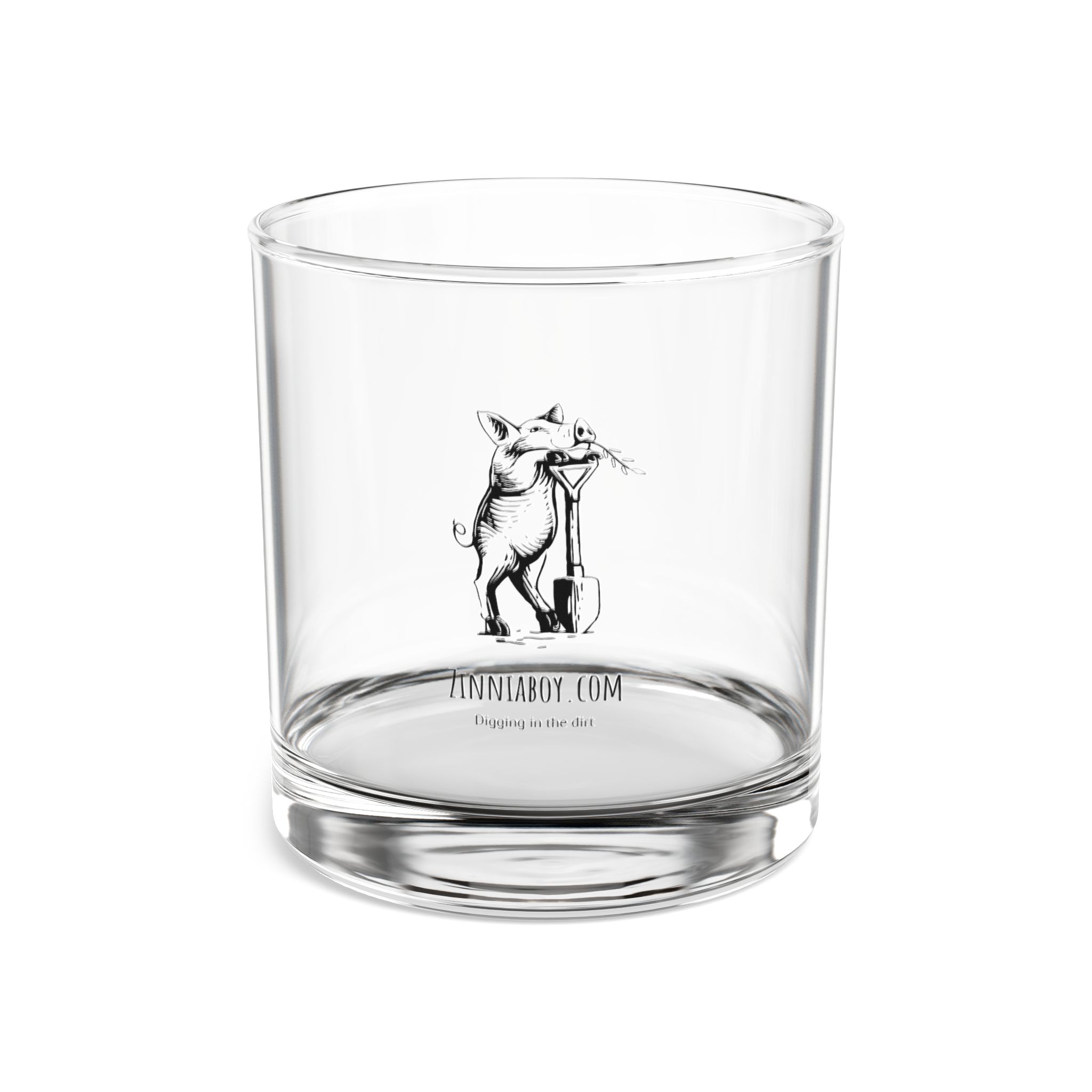 10oz Whiskey Rocks Glass — Engraved Bear Logo, Classic Old-Fashioned Tumbler