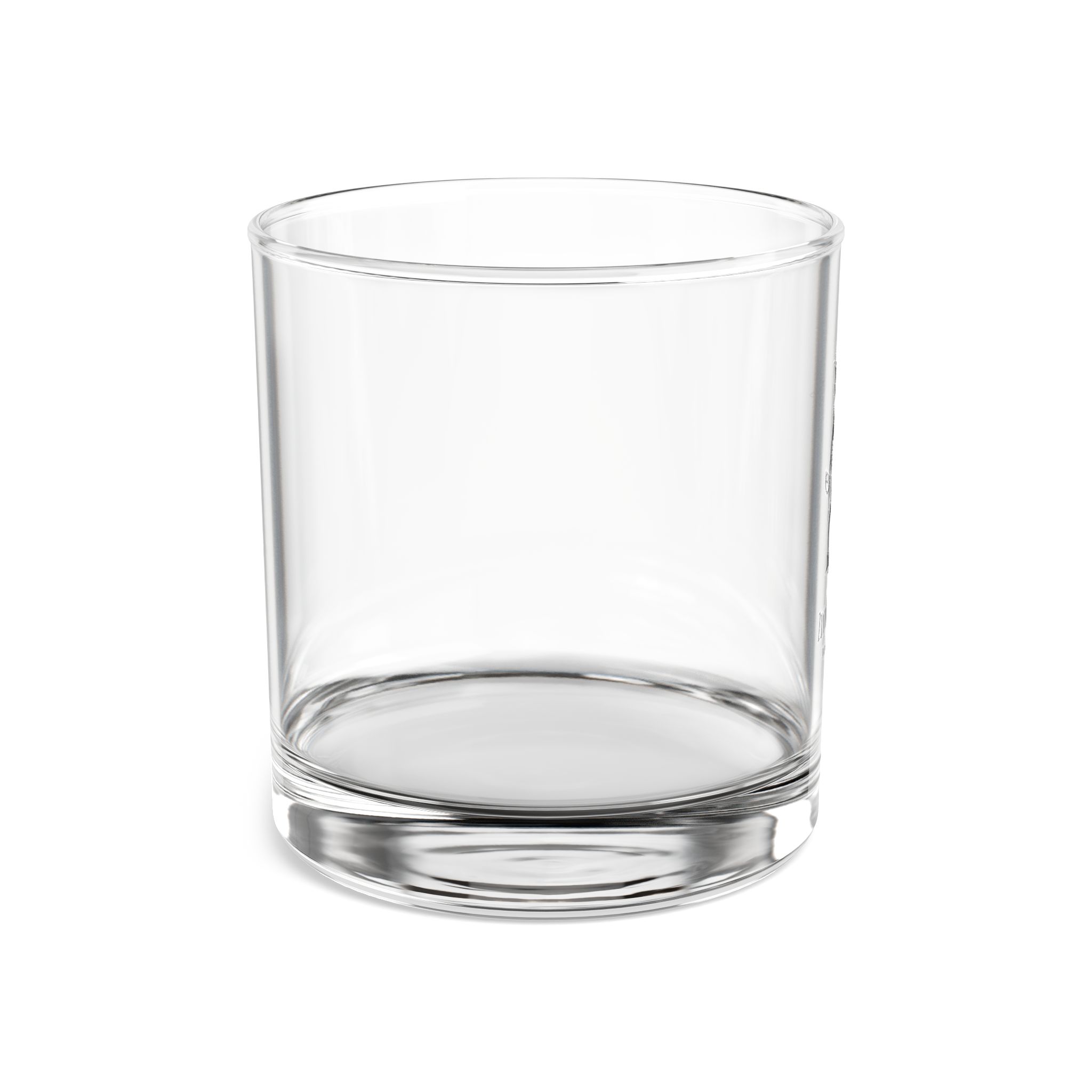 10oz Whiskey Rocks Glass — Engraved Bear Logo, Classic Old-Fashioned Tumbler